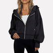Lieke | Women's Cropped Hooded Sweater Pullover with Knit Cozy Soft Long-Sleeve