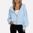 Lieke | Women's Cropped Hooded Sweater Pullover with Knit Cozy Soft Long-Sleeve