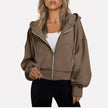 Lieke | Women's Cropped Hooded Sweater Pullover with Knit Cozy Soft Long-Sleeve