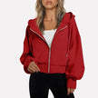 Lieke | Women's Cropped Hooded Sweater Pullover with Knit Cozy Soft Long-Sleeve