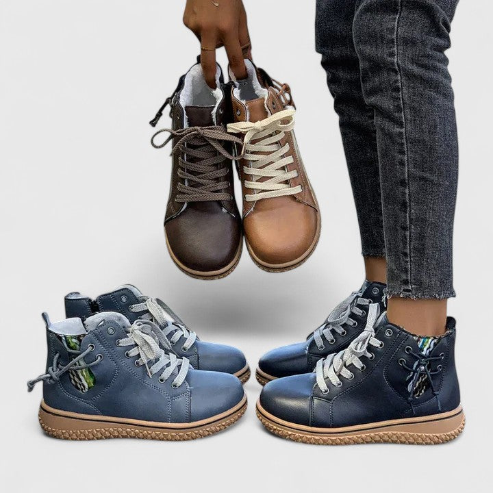 Orthopedic Lace-Up Boots Non-Slip Lined Winter Boots for Women | Nyrah