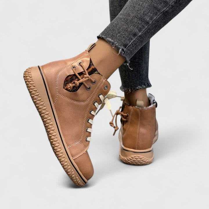 Orthopedic Lace-Up Boots Non-Slip Lined Winter Boots for Women | Nyrah