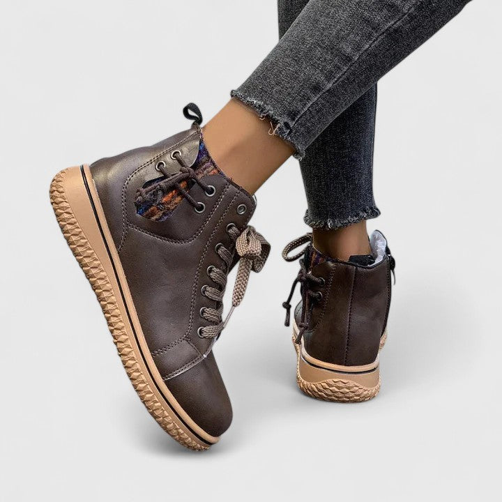 Orthopedic Lace-Up Boots Non-Slip Lined Winter Boots for Women | Nyrah