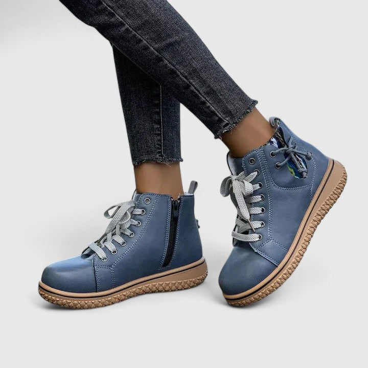 Orthopedic Lace-Up Boots Non-Slip Lined Winter Boots for Women | Nyrah