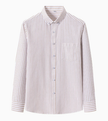 Men's cotton striped classic button-up shirt by FJØRNA, featuring a stylish pattern and tailored fit.