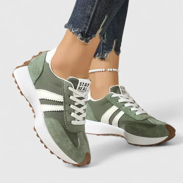 FJØRNA women's orthopedic sneakers with cushioned insoles and classic design, perfect for comfortable everyday wear.