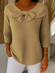 Sasha | Women's Elegant Bow Detail Knit Sweater with Cozy for Winter