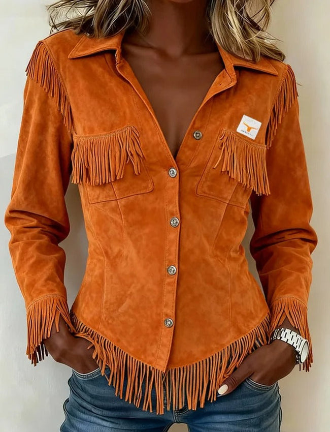 Harper | Western Fringe Overshirt Jacket for Women