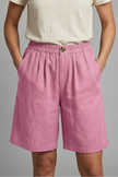 FJØRNA women's lightweight summer shorts with elastic waist, relaxed fit, breathable fabric, and side pockets.