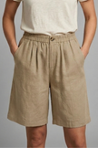 FJØRNA women's lightweight summer shorts with elastic waist, relaxed fit, breathable fabric, and side pockets.
