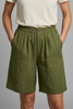 FJØRNA women's lightweight summer shorts with elastic waist, relaxed fit, breathable fabric, and side pockets for casual comfort.