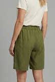 FJØRNA women's lightweight summer shorts with elastic waist, relaxed fit, breathable fabric, and front pockets.