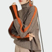 Audrey | Women's Print Turtleneck Long Sleeve Sweater with High-Neck for Layering