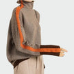 Audrey | Women's Print Turtleneck Long Sleeve Sweater with High-Neck for Layering