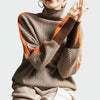 Audrey | Women's Print Turtleneck Long Sleeve Sweater with High-Neck for Layering