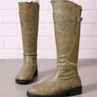 Knee-High | Women's Leather Waterproof Buckle Detail with Block-Heel Comfortable Casual Everyday
