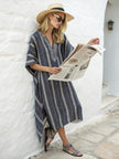 FJØRNA long kaftan dress for women, loose summer dress with flowing fabric and relaxed fit, ideal for warm weather.