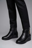 Freya | Women's Leather Ankle Zip Buckle Sole Boots with Comfortable Casual