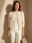 Ribbed Wool Cardigan Women Chunky Knit Winter
