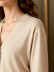 Silk Cashmere Cardigan Women Tailored Waist Lightweight