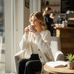 Saga | Women's Oversized Ribbed Knit Button-Front Cardigan