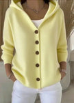 Abigail | Women's Hooded Button Front Cardigan with Cozy Classic for Layering