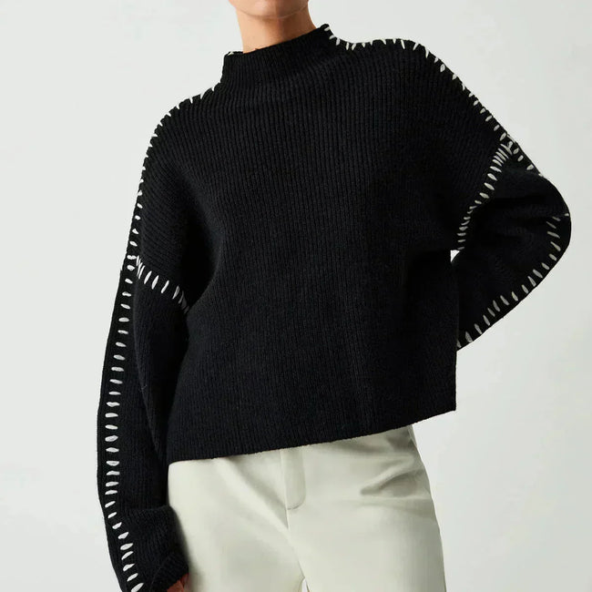 Nia | Women's Tailored Oversized Knit Sweater Pullover with Cozy for Layering