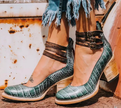 Camille | Women's Distressed Block-Heel Booties