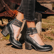 Camille | Women's Distressed Block-Heel Booties