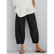 FJØRNA women's lightweight summer dress with tapered harem trousers, elastic waist, cropped style, casual and comfortable fit