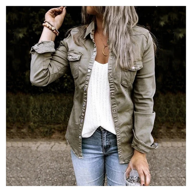 Grace | Relaxed Denim Shirt Jacket for Women