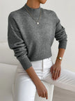 Fiona | Women's Elegant Cozy Relaxed Fit Knit Sweater with Minimalist for Layering