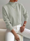 Fiona | Women's Elegant Cozy Relaxed Fit Knit Sweater with Minimalist for Layering