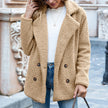 Kaia | Women's Double-Breasted Teddy Fleece Coat