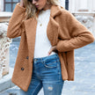 Kaia | Women's Double-Breasted Teddy Fleece Coat