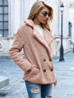 Kaia | Women's Double-Breasted Teddy Fleece Coat
