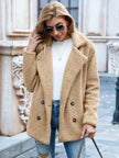 Kaia | Women's Double-Breasted Teddy Fleece Coat