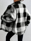 Bronwyn | Women's Plaid Oversized Button-Up Fleece Jacket
