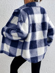 Bronwyn | Women's Plaid Oversized Button-Up Fleece Jacket