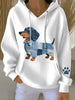 Men's | Women's Ribbed Patchwork V-Neck Hooded Sweater Pullover with Knit Cozy