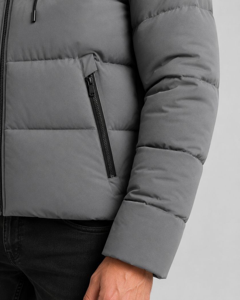 James | Hooded Zip-Up Puffer Jacket for Men