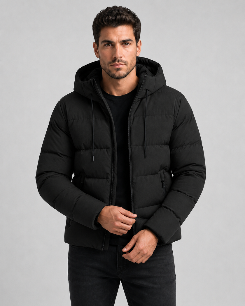 James | Hooded Zip-Up Puffer Jacket for Men