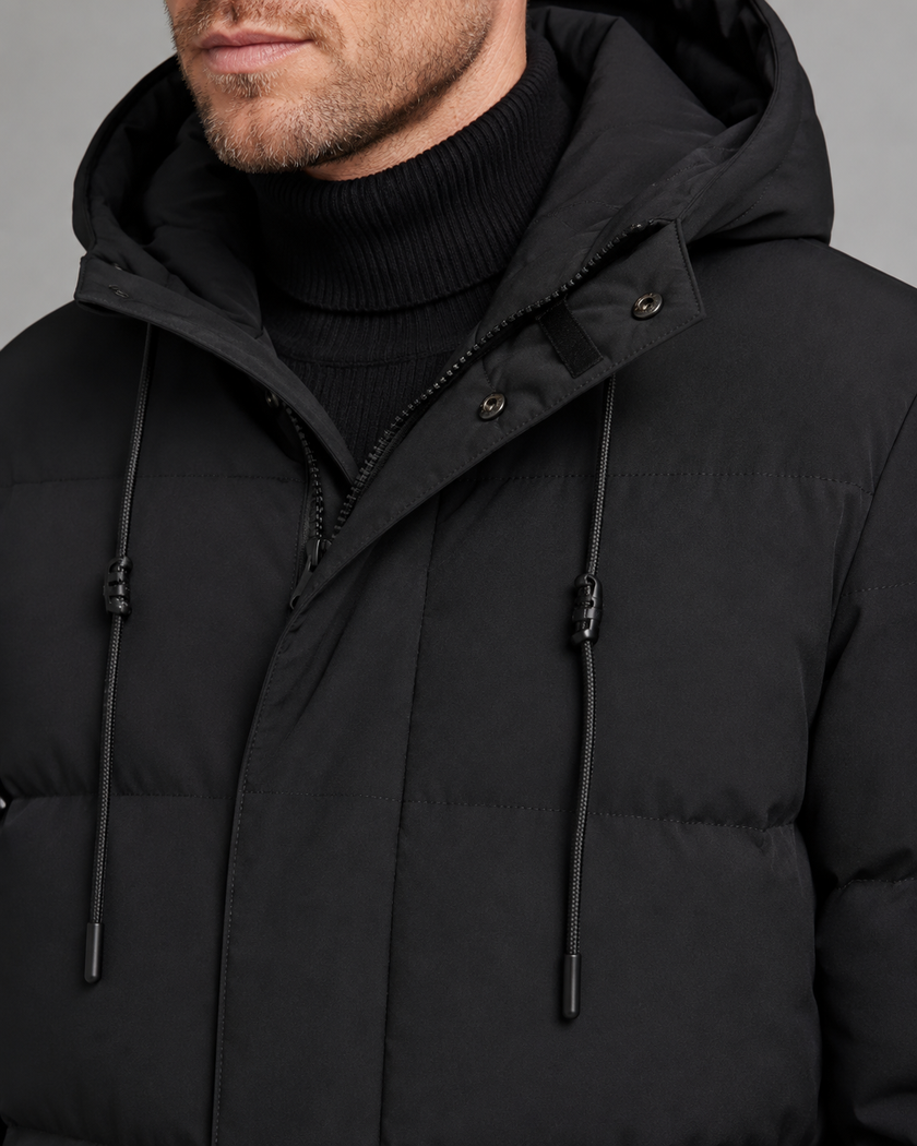 Noah | Longline Hooded Puffer Jacket for Men