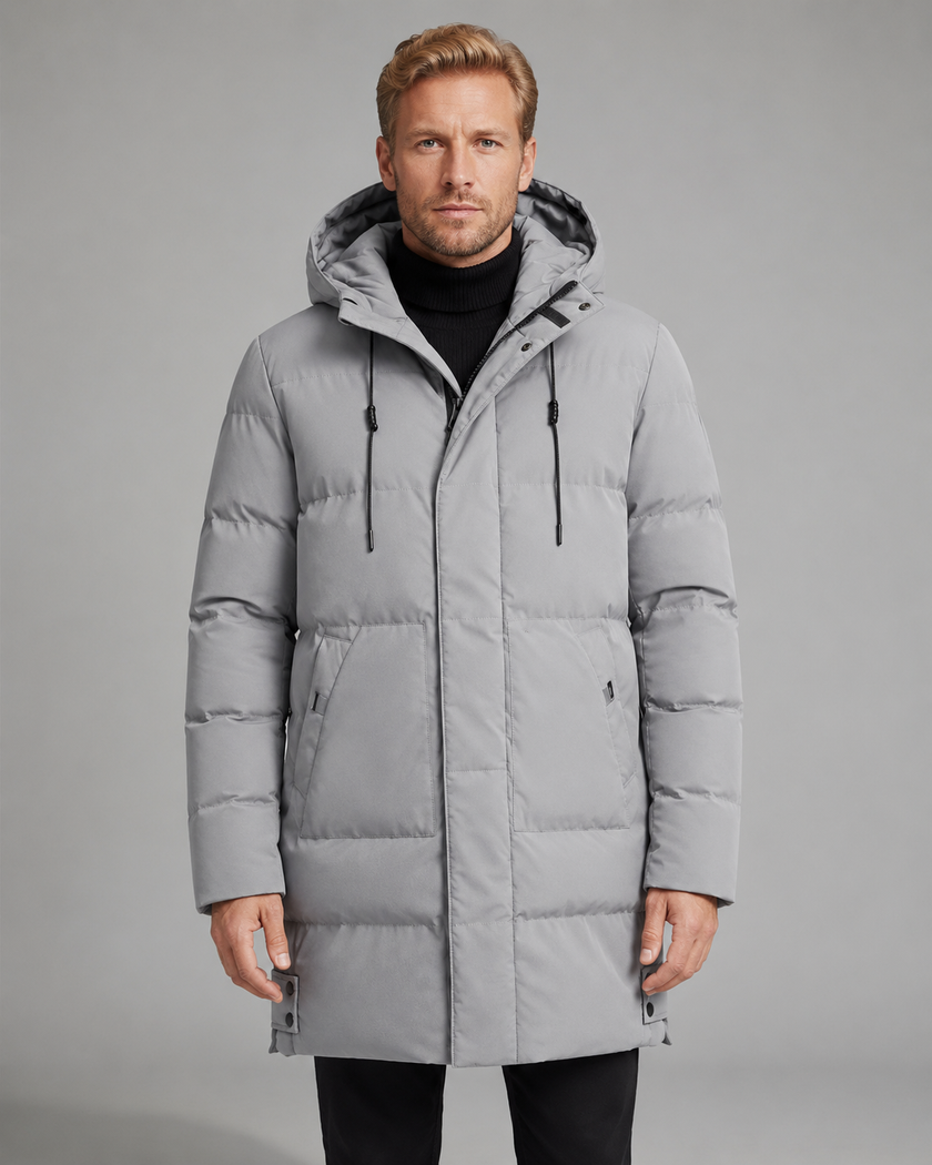 Noah | Longline Hooded Puffer Jacket for Men