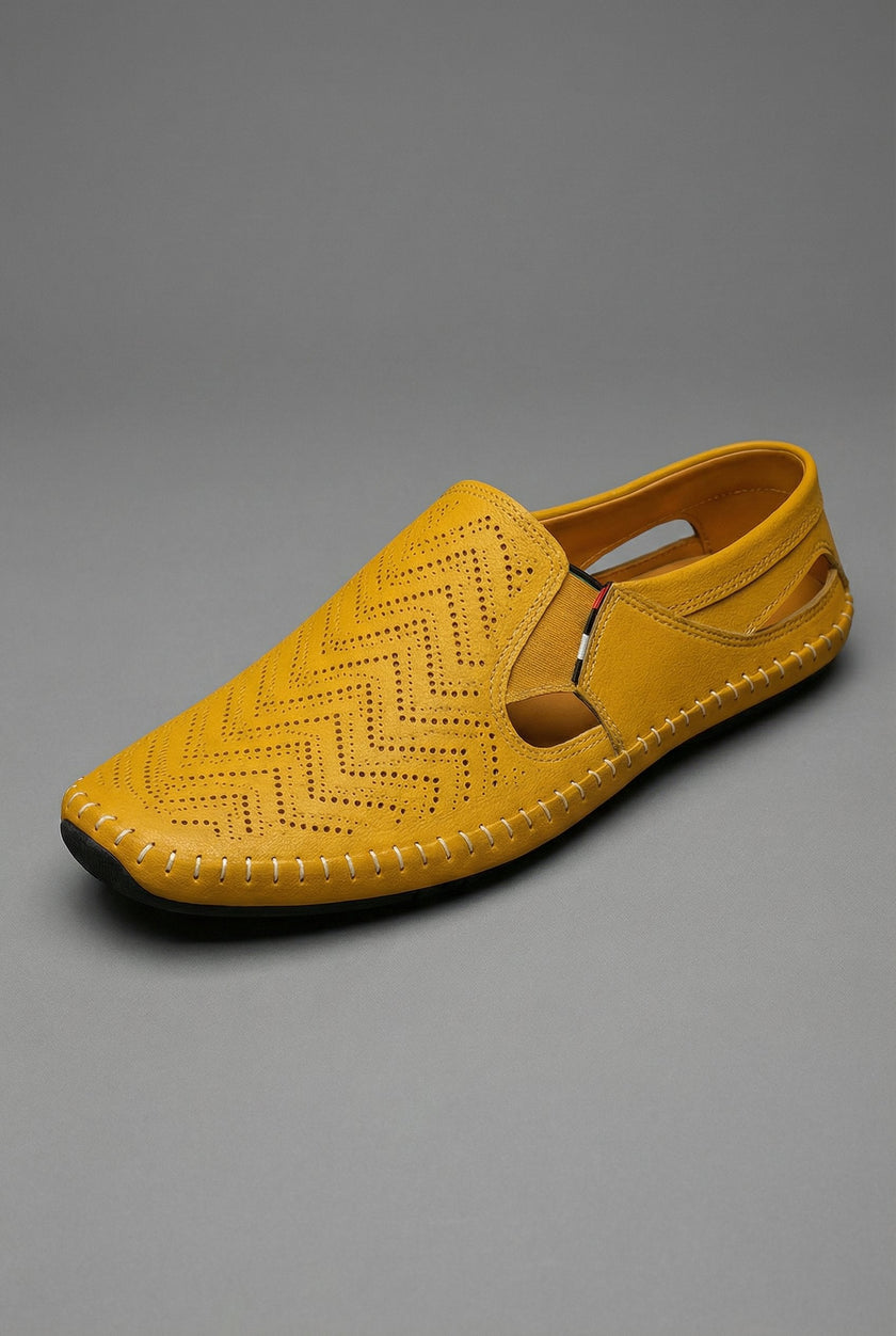 Mason | Men's Perforated Slip-On Breathable Hand-Stitched Loafers
