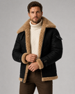 Owen | Faux Leather Aviator Jacket for Men
