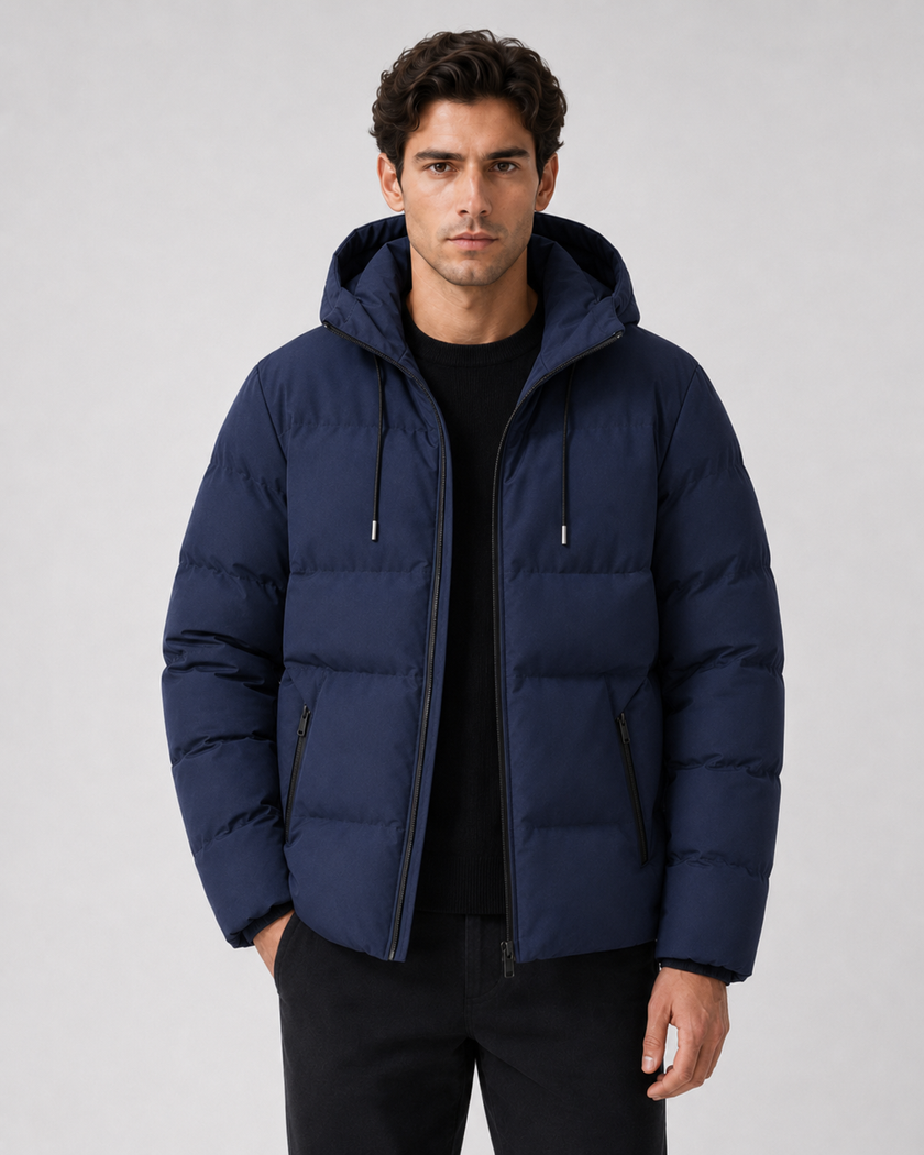 William | Hooded Zip-Up Puffer Jacket for Men