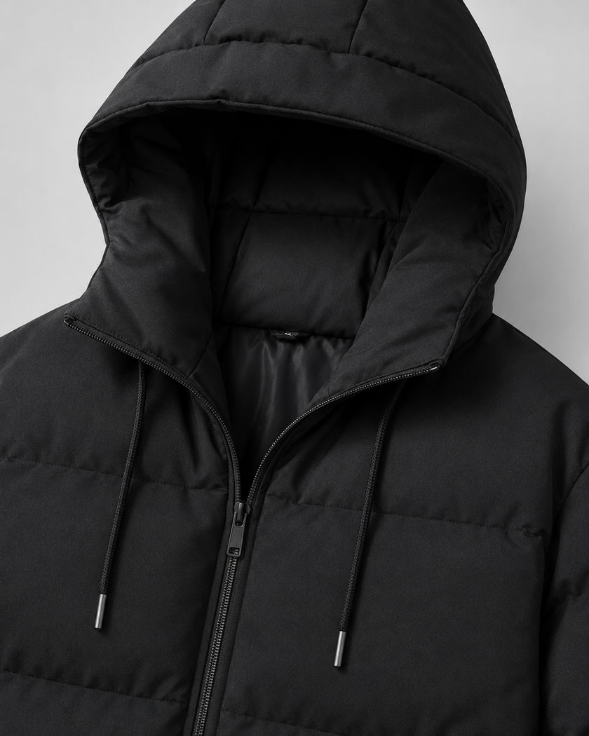 William | Hooded Zip-Up Puffer Jacket for Men