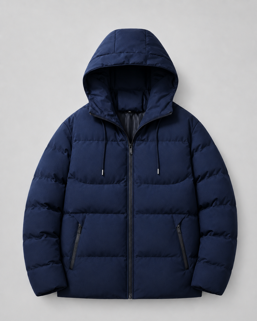 William | Hooded Zip-Up Puffer Jacket for Men