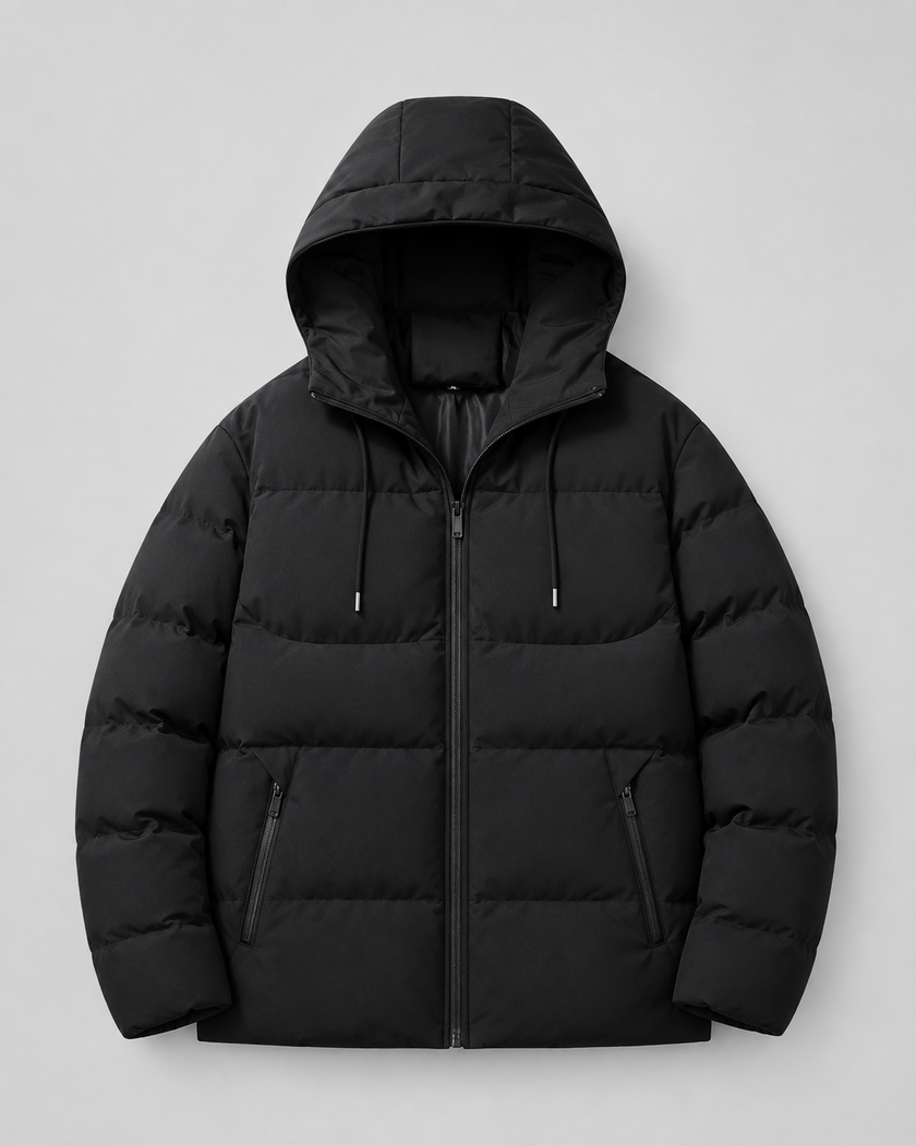 William | Hooded Zip-Up Puffer Jacket for Men